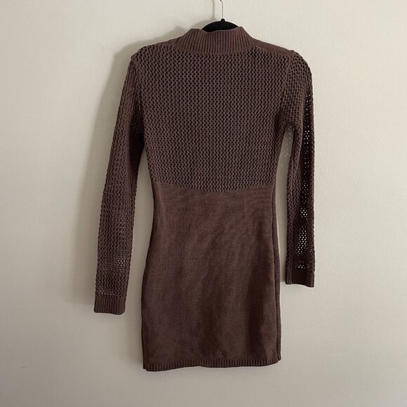 Zara Brown Long Sleeve Dress - Picture 11 of 12